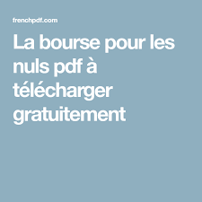 Epingle Sur Investir En Bourse
