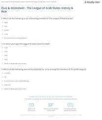 First letter us states blitz 26. Quiz Worksheet The League Of Arab States History Role Study Com