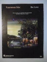 Big Love Sheet Music 1987 Fleetwood Mac Pvg Pop 100 5 Hit