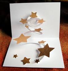 Handgefertigte Pop Up Karte Sternenhimmel Diese Handgefertigte Pop Up Karte Wurde Aus Weihnachtskarten Basteln Scherenschnitt Weihnachten Basteln Weihnachten
