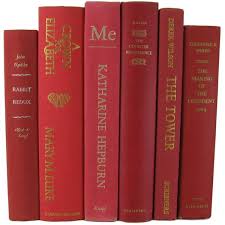 Red Decorative Books Vintage Book Decor Photo Prop Bookshelf Decor 42 Liked On Polyvore Featuring Ho Vintage Home Accessories Red Home Decor Book Decor