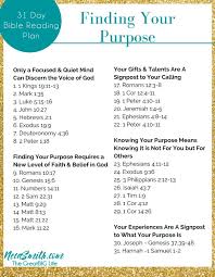 Finding Your Purpose 31 Day Bible Reading Plan Bible Study Plans Bible Plan Scripture Study