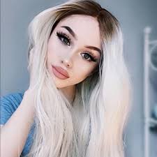 💫24” BLONDE OMBRÉ NATURAL STRAIGHT LACE FRONT WIG