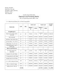 Don't think twice about contacting atlanta plumbing any time for assessment, estimation of costs, as the. Construction Estimates Electrical And Plumbing Labor Cost And Estimates Pdf Economic Sectors Mechanical Engineering