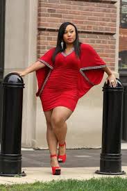 Pretty Red Dress Curvy Fashion