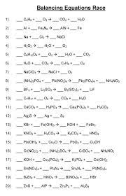 Balancing Chemical Equations Mr Durdel S Chemistry