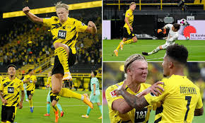It was dortmund's fifth german cup triumph and their first. Borussia Dortmund 3 0 Borussia Monchengladbach Jadon Sancho Shows United What They Re Missing Daily Mail Online