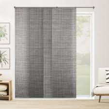 Chicology Panel Track Blinds Lattice Marble Cordless Light Filtering Adjustable With 22 In Slats Up To 80 In W X 96 In L Drsplm1 The Home Depot Sliding Door Curtains Patio