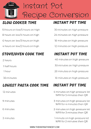 Instant Pot Conversion Chart Free Download The Inspiration