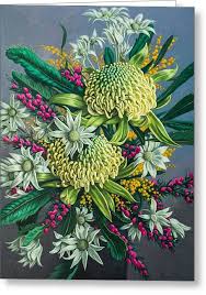 White Waratahs And Boronia By Fiona Craig Flower Painting Flower Art Australian Native Flowers