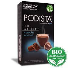 I recently bought some on amazon, but the pods were plastic, which i was really disappointed with. Podista Nespresso Compatible Sugar Free Chocolate 10pk Express Pods