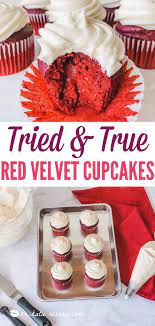 Red Velvet Cupcakes With Cream Cheese Frosting Xo Katie Rosario Recipe Cupcake Recipes Velvet Cupcakes Red Velvet Cupcakes Recipe