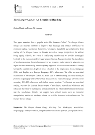 Pdf The Hunger Games Trilogy An Ecocritical Reading