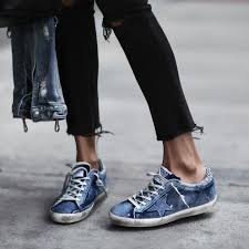 Golden Goose Sneakers Black Ripped Skinny Jeans Denim Jacket Golden Goose Sneakers Outfit Golden Goose Sneakers Sneakers Fashion