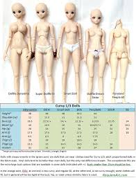 60cm Bjd Doll Comparison Chart A Nice Comparison Chart Wit