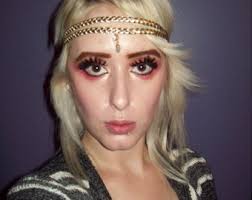 Boho Chic Headband With Green Fluorite Crystal, Champagne Gold Metallic  Double Braided Strand, Adjustable, Third Eye Activation