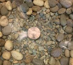 diy river rock bathroom counter