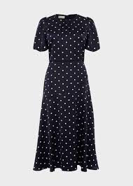 Hobbs red polka dot dress 2025