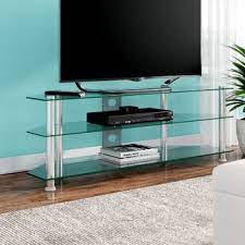 Choose from simple metal stands to traditional cabinets with storage space. Silver Tv Stands Entertainment Centers Free Shipping Over 35 Wayfair