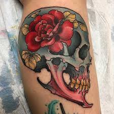 Decorative Rose Skull By Byronwinkelman At Black Lotus Tattooers In Gilbert Arizona Rose Skull Leaf Decor Skull Tattoo Design Cool Tattoos Tattoo Designs