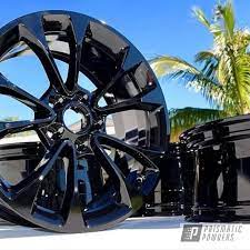 The amount of powder that is required for a job largely depends on the powder itself the application equipment and the technique. Prismatic Powders Wheels Done In Ink Black Powder Coat Powder Coating Mazda Accessories Black Rims