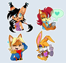 347144 - safe, artist:melodyclerenes, antoine dcoolette (sonic), bunnie  rabbot (sonic), nicole the holo-lynx (sonic), princess sally acorn (sonic),  canine, chipmunk, coyote, feline, fictional species, hybrid, lagomorph,  leporid, lynx, mammal, mobian ...
