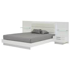For instance, if you have a modern bedroom set, a white nightstand with clean lines and silver accents will fit in effortlessly. Ally White King Platform Bed W Nightstands El Dorado Furniture