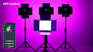 Gvm 800d Rgb Led Light 3 Light Kit With Wifi App Control Youtube
