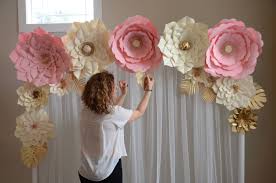 Here's what you need to create a floral backdrop: Paper Flower Wall How To Build A Flower Backdrop Cute766
