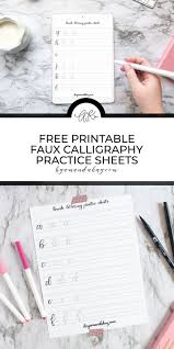 Free printables and downloads for your home, home, and getaways! Free Faux Calligraphy Practice Sheets Hand Lettering Practice Learn Calligraphy Free Printables Hand Lettering Practice Sheets