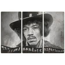 Jimi Hendrix, the Experience, METAL Sign, Triptych, 3 Panel,