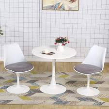 Gbp prices are indicative, correct euro pricing is shown in the checkout. Buy White Dining Table Modern Tulip Dining Room Table With Round Mdf Table Top End Table Leisure Coffee Table Kitchen Table Small Office Table For 2 Or 4 Person Waterproof Easy Assembly 31 5 W 29 5 H Online In
