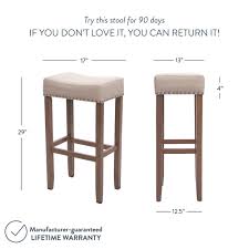 They have many licenses to produce furniture with various sports trademarks. Hylie Nailhead 29 Bar Stool Dark Beige Seat Sand Finish Nathan James
