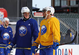 Evander frank kane (born august 2, 1991) is a canadian professional ice hockey left winger for the san jose sharks of the national hockey league (nhl). Evander Kane Jack Eichel Evander Kane And Jack Eichel Photos 2018 Bridgestone Nhl Winter Classic Practice Day Family Skate Zimbio