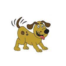 Happy Dog Wagging Its Tail With White Background Cartoon Stock Illustration Illustration Of Adobe People 181537022