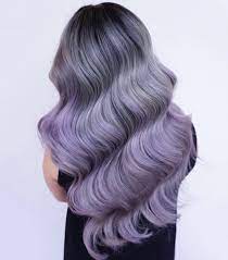 Gorgeous Smoky Gray Hair Color With Purple Ombre Hair And Dramatic Wavy Hair By Eva Lam Instagram Com Hotonbeauty Purple Ombre Hair Hair Styles Lilac Hair