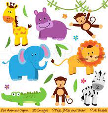 Find & download free graphic resources for cute animals. Zoo Animal Clip Art Zoo Animal Clipart Safari Jungle Animal Clipart Clip Art Commercial And Personal Use Animal Clipart Zoo Animals Safari Animals