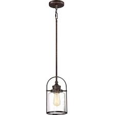 Resto 1 Light 11 1 2 Imperial Bronze Mini Pendant At Menards Pendant Lighting Light Glass Shades