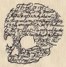 To Be Or Not To Be That Is The Question Skull To Be Or Not To Be Shakespeare Skull Head Canvas Embroidered Etsy Shakespeare Tattoo Tattoos Tattoo Quotes