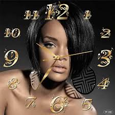 And rihanna, 30, took a well deserved break from shooting as she reunited with her family in posing for the photo, the diamond singer shared her joy at being home and reunited with her parents. Amazon Com Art Time Production Rihanna 11 Handmade Wall Clock Get Unique Decor For Home Or Office Best Gift Ideas For Kids Friends Parents And Your Soul Mates Home Kitchen