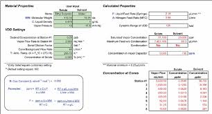 showing a version of an interactive spreadsheet for use with