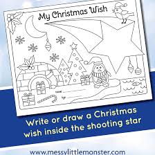I love to draw the animals in my house and have found that hairy black. Write Or Draw A Christmas Wish Inside The Shooting Star Love This Print It Kids Art Craft And Activity Ideas Messy Little Monster Facebook