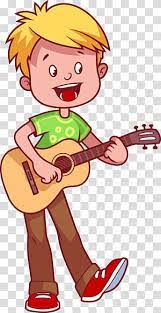 Boy Play Acoustic Guitar Guitar Cartoon Illustration Children Playing Guitar Transparent Background Png Cli Cartoon Illustration School Illustration Clip Art