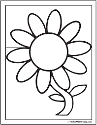 Best flower coloring pages, including simple flower outlines, and more detailed realistic drawings. Daisy Coloring Pages 15 Customizable Pdfs