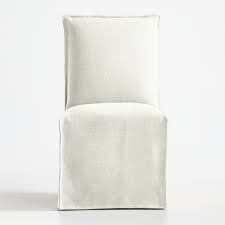 The easiest slipcover pattern ever! Addison White Flange Slipcovered Dining Chair Reviews Crate And Barrel
