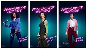 Karen gillan, lena headey, carla gugino. Gunpowder Milkshake Character Posters And Their Weapons Of Choice The Nerds Of Color