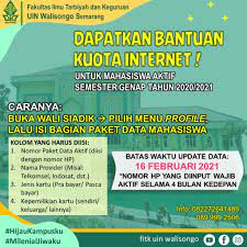Maybe you would like to learn more about one of these? Bantuan Kuota Internet Bagi Mahasiswa Fitk Fitk