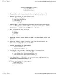 Focal sampling animal behaviour data collection student resources. Psyo 3161 Lecture Notes Fall 2013 Lecture 6 Zahed Ad Libitum