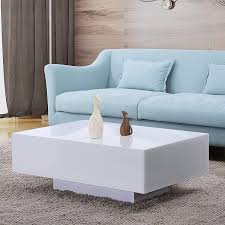 Practical yet stylish, nest of tables offer designs for a perfect finish to your space. Amazon Com Mecor High Gloss White Rectangle Coffee Table Modern Side End Sofa Table 1 Layer Living Room Home Furniture Small Size Kitchen Dining
