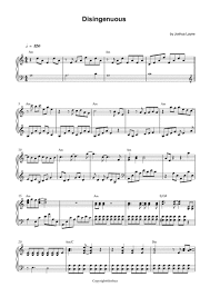 Disingenuous Edgy Piano Music Sheet Download Topmusicsheet Com